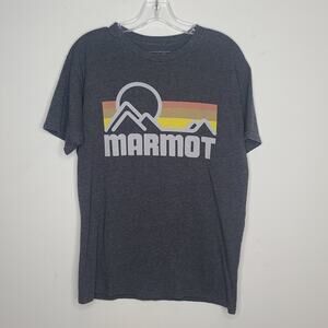 Marmot x Thread grey graphic print short sleeve shirt - medium